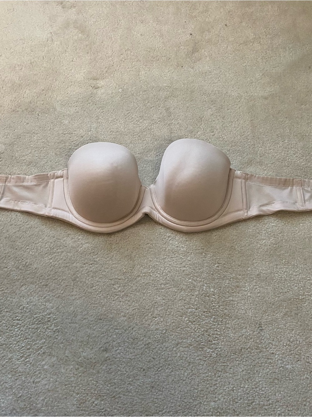 Wacoal 36D Bra Beige 854119 Red Carpet Convertible Strapless No Straps Nude